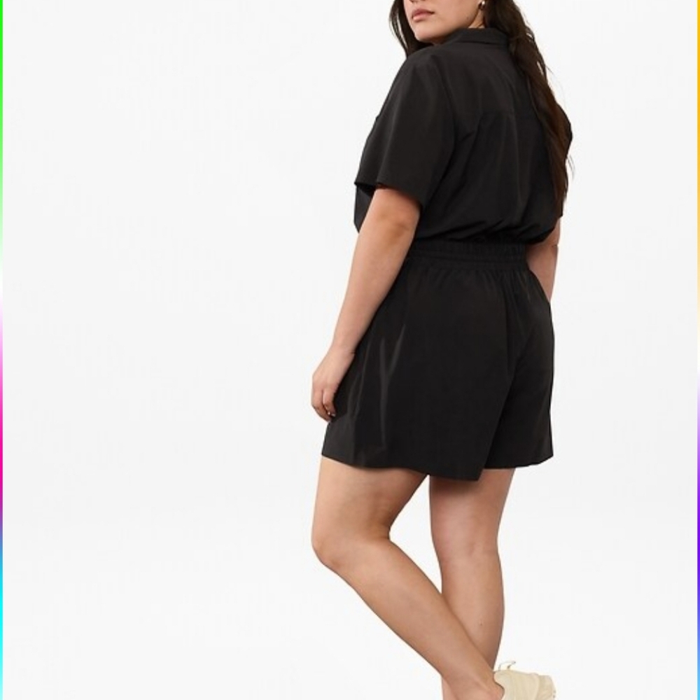Athleta Avenue Romper In Black NWT - Picture 2 of 7